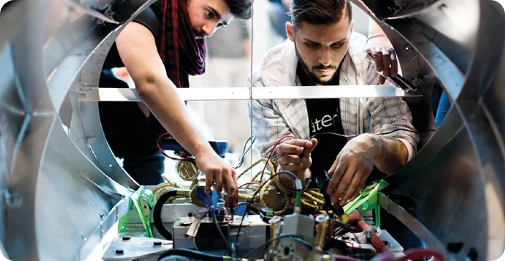 Image of students engineering